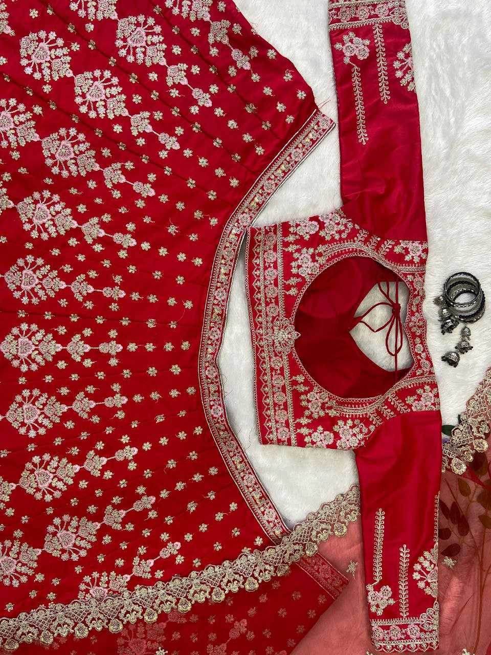 Malai Silk Sequins Lehenga With Cancan - MYLUXURY LANE ENTERPRISE